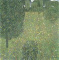 Paisaje jardín pradera en flor Gustav Klimt